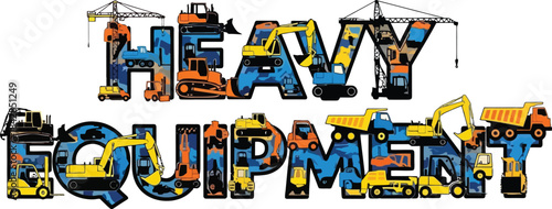 Heavy Equipment Machinery Construction Site.