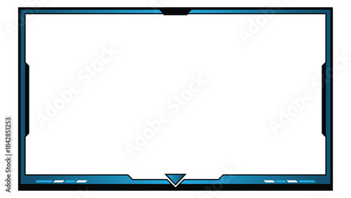 Stream overlay webcam border panel template