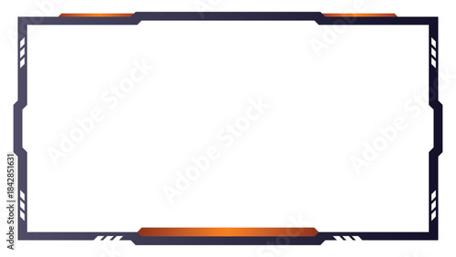 Stream overlay webcam border panel template