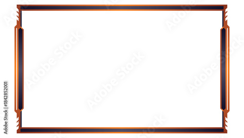 Stream overlay webcam border panel template