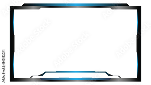 Stream overlay webcam border panel template