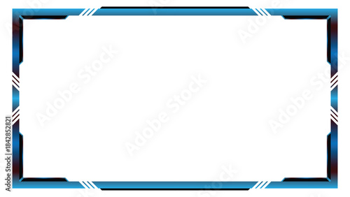 Stream overlay webcam border panel template