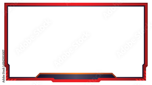 Stream overlay webcam border panel template