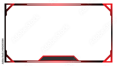 Stream overlay webcam border panel template