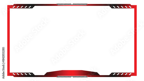 Stream overlay webcam border panel template