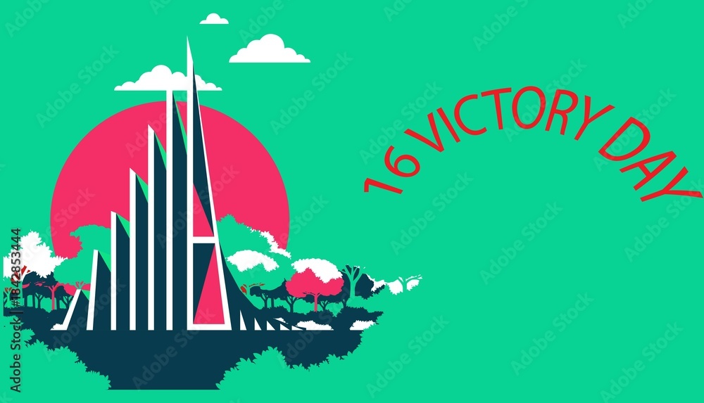 Naklejka premium bangladesh victory day flat illustration 4