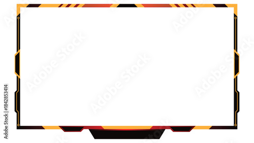 Stream overlay webcam border panel template