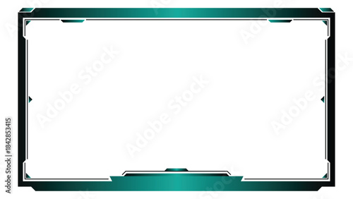 Stream overlay webcam border panel template