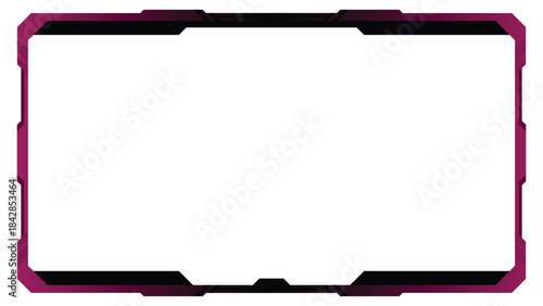 Stream overlay webcam border panel template