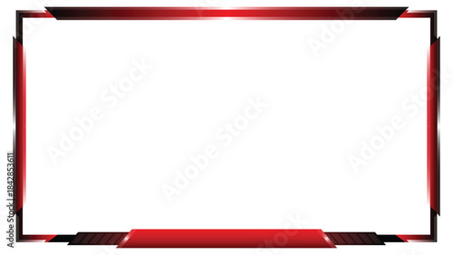 Stream overlay webcam border panel template