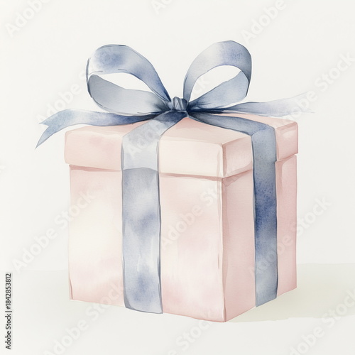 blue gift box with ribbon