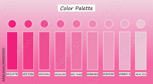 Pink color palette guide.