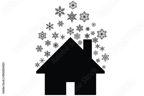 Cool Home Icon Set – Minimal Flat Outline Vector Illustrations of Efficient Air Conditioning and Cooling
 System Symbols