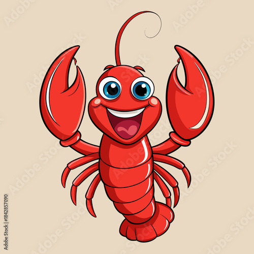 a-cute--smiling-red-lobster-in-cartoon-style