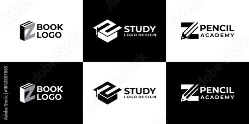 academy logo letter Z vector modern, education logo design