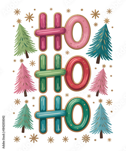 Ho ho ho christmas t shirt design