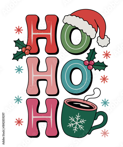 Ho ho ho christmas t shirt design