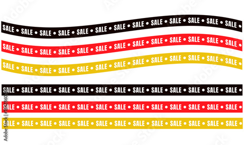 sale banner vector illustration, sale banner template design, web banner design, sale banner set template design, red, yellow, black, red and white sale banner set template design, button, seal, 
