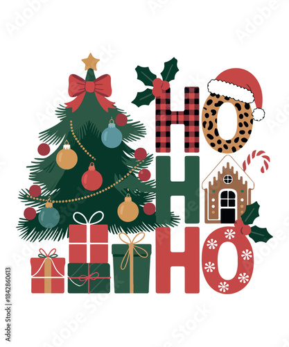 Ho ho ho christmas t shirt design