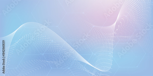 Abstract tech network connection dots. Digital technology and big data analysis background. White background with plexus lines. Geometric background with abstract mesh.