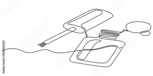 Nail varnish one line drawing on white isolated background for store, banner and business card. Linear art. Vector illustration,  nail polish vector one line continuous drawing illustration. Hand draw