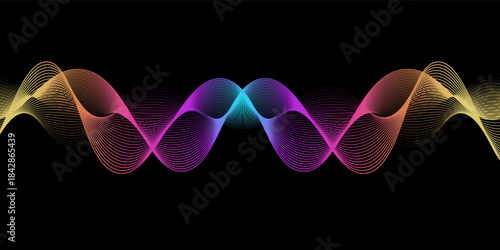 Abstract Digital EQ Equalizer. Sound Wave Design Element. Speaking Sound Wave Vector Illustration. Eps10