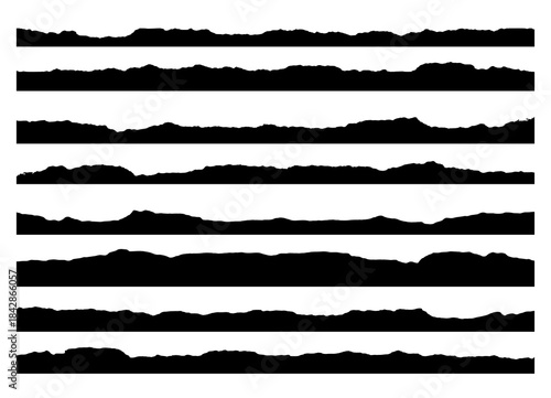 Set of grunge brush strokes...