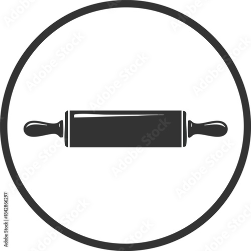 Rolling Pin Icon Illustration Culinary Tool for Baking and Cooking