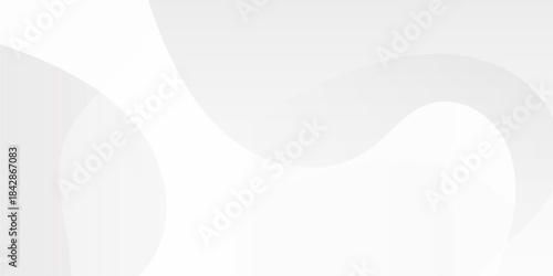 Minimalist Fluid Gray White Wave Abstract Background. Clean Technology Curve Graphic Design Backdrop. Modern Trendy design in Vector Illustration