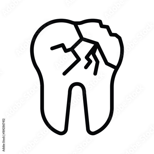 Broken tooth icon
