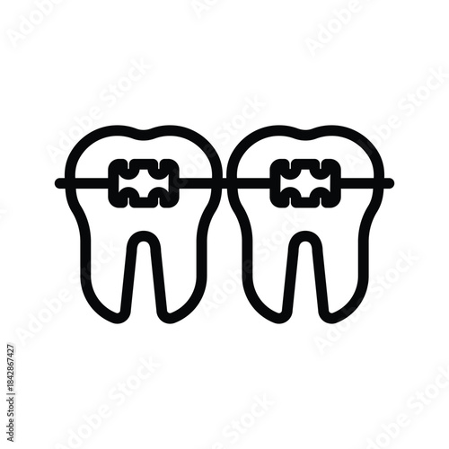 Braces tooth icon