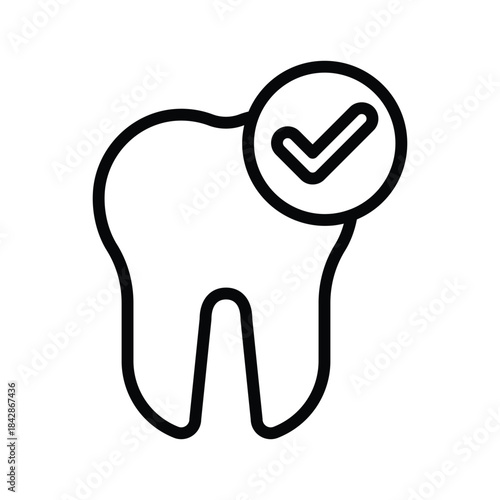 Checked tooth icon