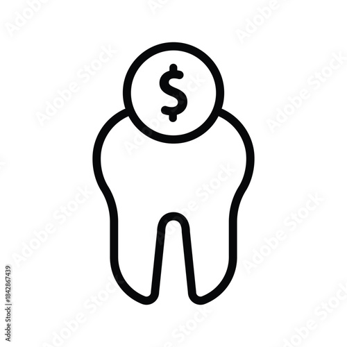Tooth investment icon