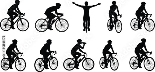 Set of Black Icons Depicting Various Car Accident Scenarios: Collision, Rollover, Fire, Water, and Crash with Objects Vector Graphic.