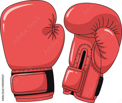 Boxing gloves vector, boxing gloves icon, boxing gloves logo, hanging boxing gloves, red boxing gloves vector illustration