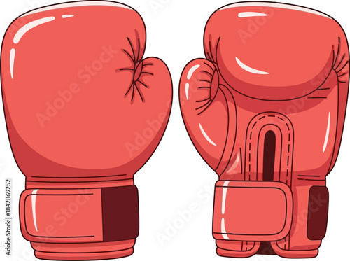 Boxing gloves vector, boxing gloves icon, boxing gloves logo, hanging boxing gloves, red boxing gloves vector illustration
