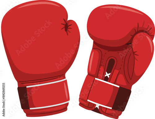 Boxing gloves vector, boxing gloves icon, boxing gloves logo, hanging boxing gloves, red boxing gloves vector illustration