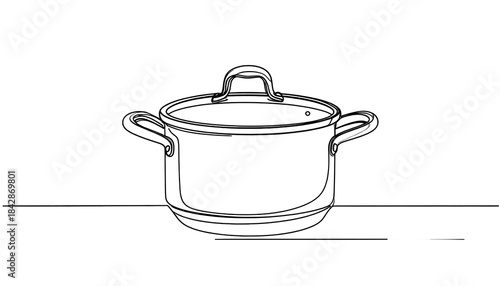 Simple line drawing of a cooking pot (2)