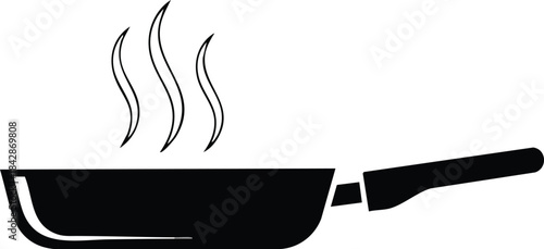 Hot Pan Cooking with Steam Illustration - Kitchen and Food Preparation
