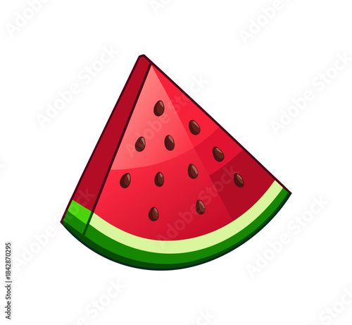 watermelon slice isolated on white