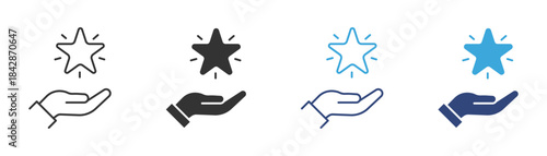 Star Rating and Quality Icons Set, Customer Satisfaction, Trust and Value Concept, Vector Illustration