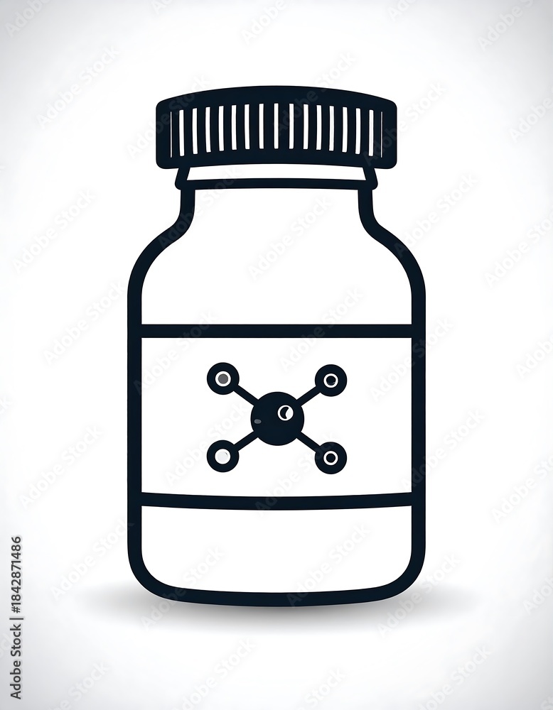 Fototapeta premium Simple medicine bottle icon