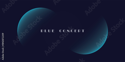 Blue background. Abstract circle gradient backdrop of rich and luxurious colors. Useful for backgrounds, presentations, mailer, templates etc
