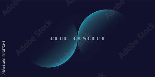 Blue background. Abstract circle gradient backdrop of rich and luxurious colors. Useful for backgrounds, presentations, mailer, templates etc