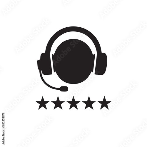 headphones icon on white background