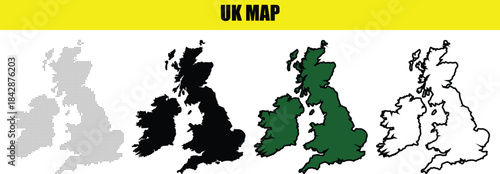 UK Vector dotted world map.black halftone dotted map illustration vector.