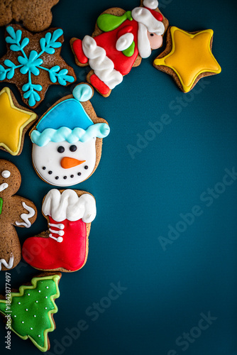 Gingerbread cookies and Christmas decorations