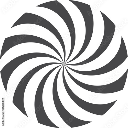 A black and white spiral with a white center