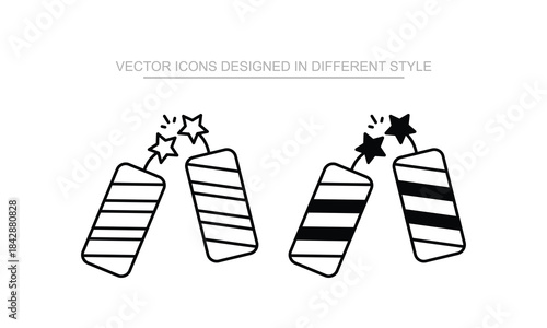 Fireworks vector stock