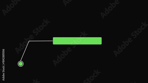 Simple HUD elements rectangle frame lines callout animation for text